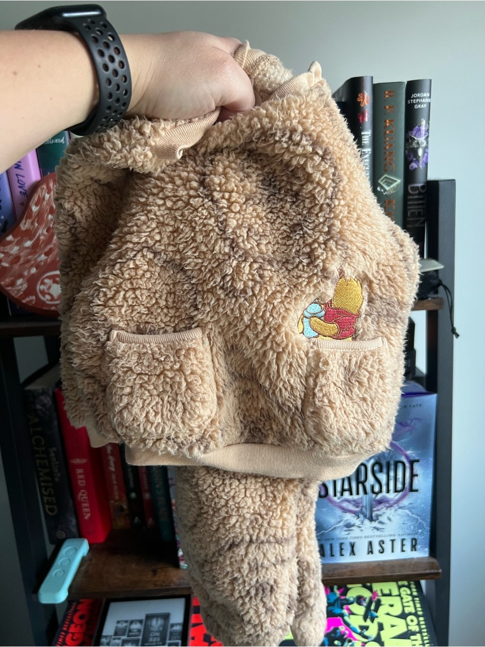 Disney Plush Bear Hoodie and Pants Set in Tan